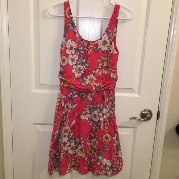 Faded Glory Dresses & Skirts - Pink, Tropical Floral Dress - Floral Sun Dress